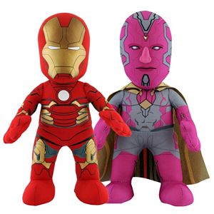 Marvel Avengers Iron Man & Vision 10-in. Plush Figure Dynamic Duo Set by Bleacher Creatures