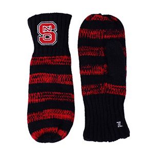 Women's ZooZatz North Carolina State Wolfpack Striped Mittens