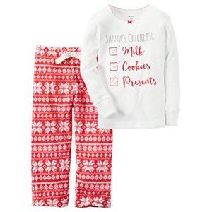 Baby Girl Carter's Graphic Tee & Fleece Pants Pajama Set