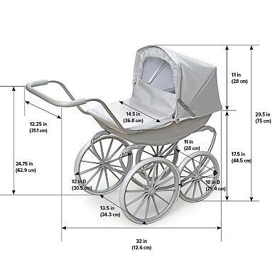 Badger Basket Gray London Doll Pram