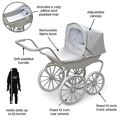 Badger Basket Gray London Doll Pram