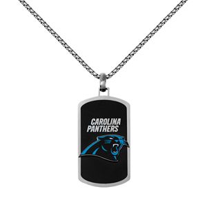 Men's Stainless Steel Carolina Panthers Dog Tag Necklace