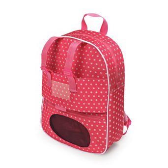 Badger Basket Doll Travel Backpack with Plush Friend Compartment