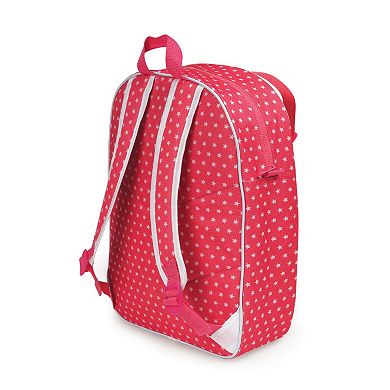 Badger Basket Doll Travel Backpack with Plush Friend Compartment