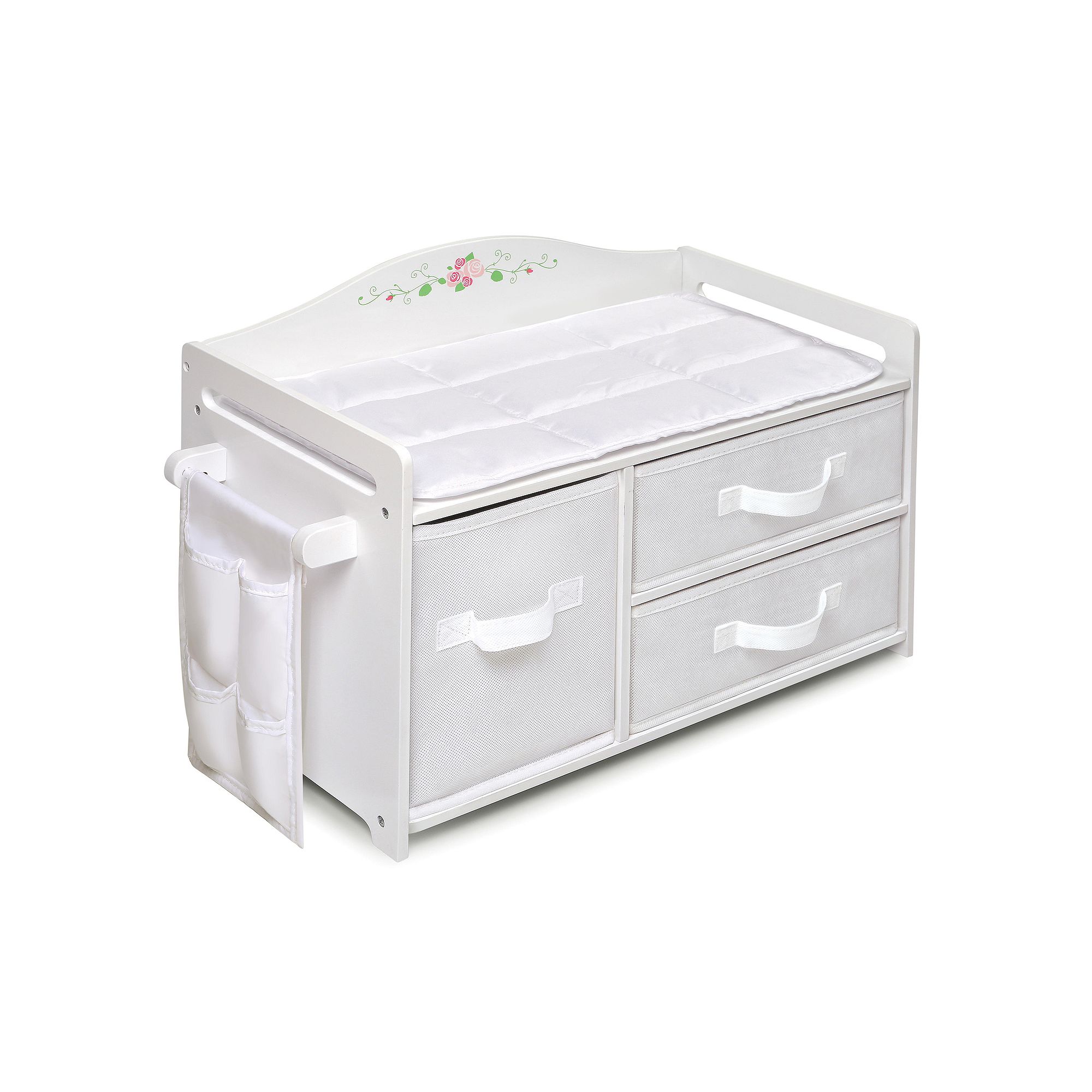 Badger Basket White Rose Doll Care Station