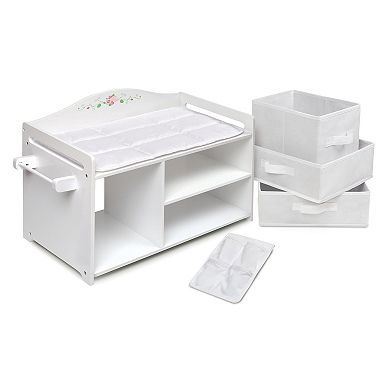 Badger Basket White Rose Doll Care Station