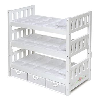 badger basket white rose doll bunk bed