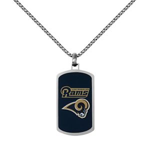 Men's Stainless Steel Los Angeles Rams Dog Tag Necklace