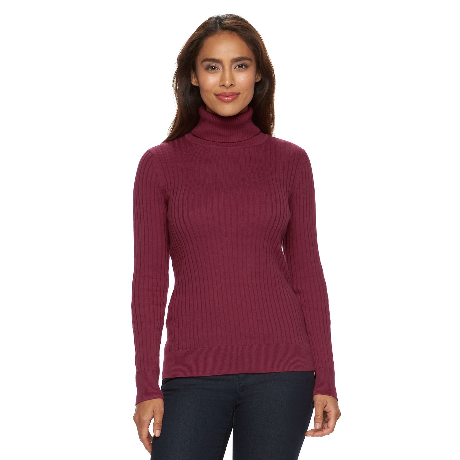 ribbed turtleneck sweater