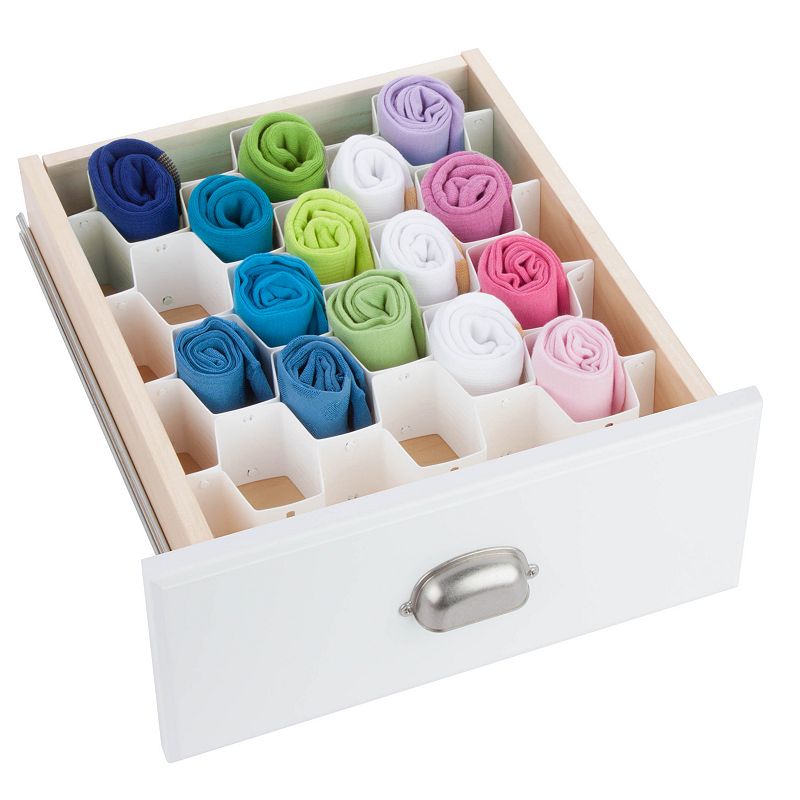 Honey-Can-Do 32 Compartment Drawer Organizer, White