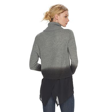 Women's Rock & Republic® Mock-Layer Turtleneck Sweater