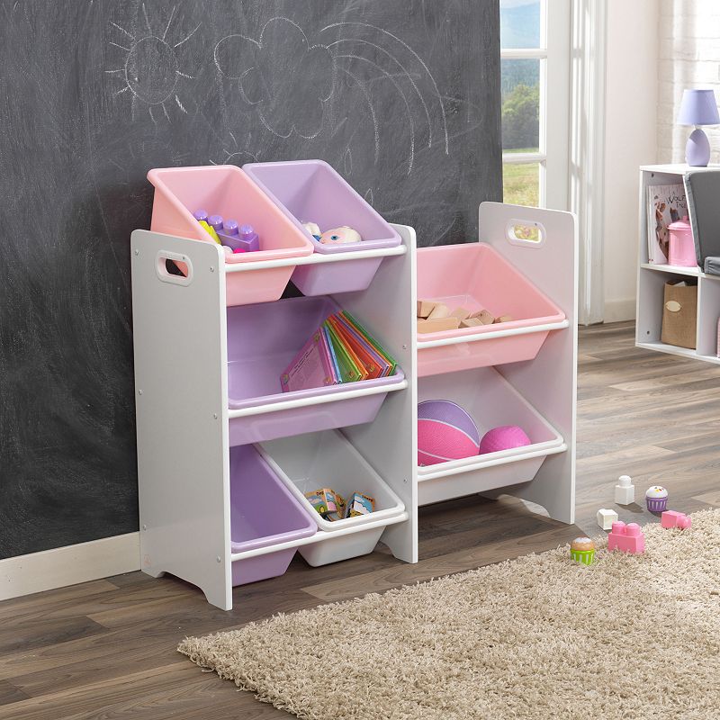 UPC 706943154717 product image for KidKraft 7 Plastic Bin Storage Unit, White | upcitemdb.com