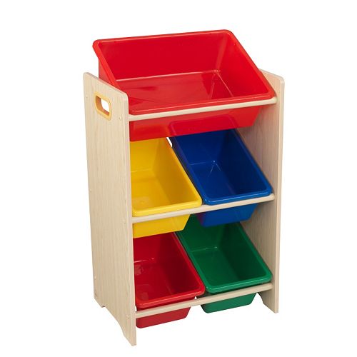 kidkraft 5 plastic bin storage unit