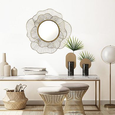 Stratton Home Decor Stella Abstract Geometric Floral Wall Mirror