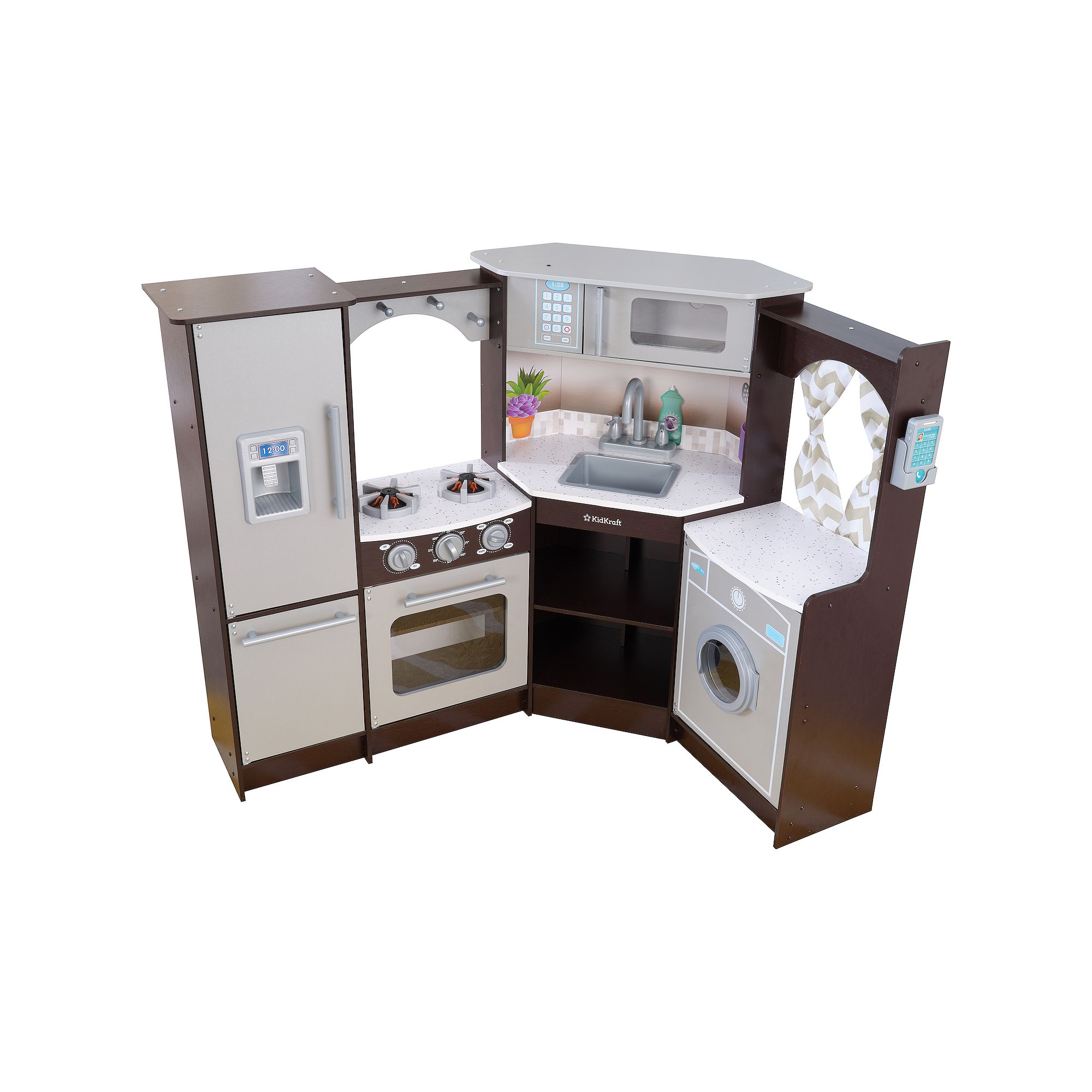 KidKraft Ultimate Corner Play Kitchen with Lights & Sounds, Multicolor