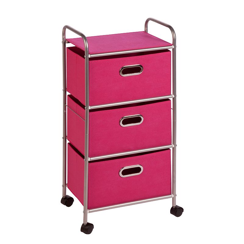 27607115 Honey-Can-Do 3 Drawer Storage Cart, Pink sku 27607115