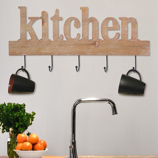 Stratton Home Decor Kitchen Sign 5 Hook Wall Decor