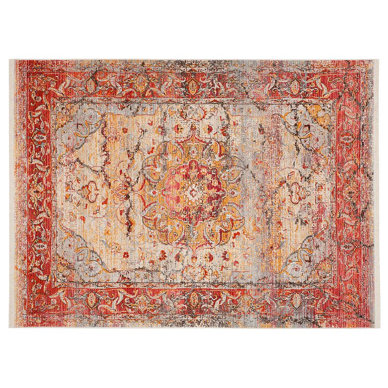 Safavieh Vintage Persian Alexandria Framed Floral Rug, Pink, 4X6 Ft