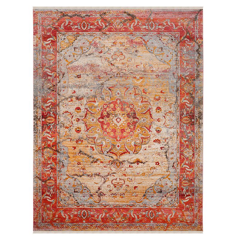Safavieh Vintage Persian Alexandria Framed Floral Rug, Multicolor, 5Ft Sq