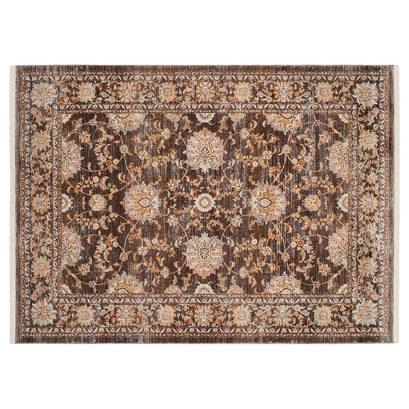 Safavieh Vintage Persian Cynthia Framed Floral Rug, Brown, 5X7.5 Ft