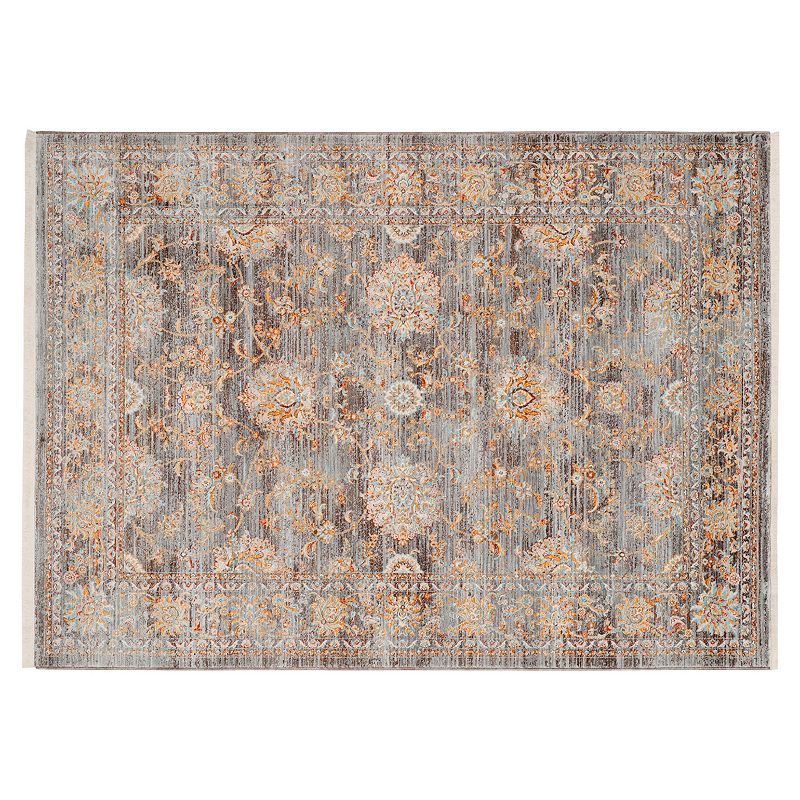 Safavieh Vintage Persian Cynthia Framed Floral Rug, Lt Brown, 9X12 Ft