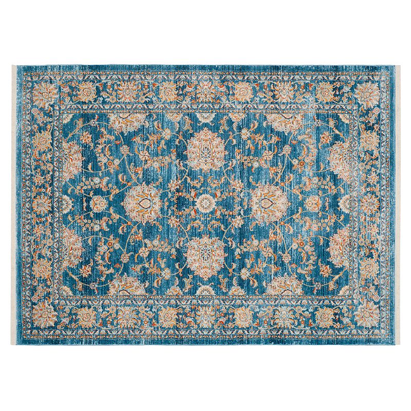 Safavieh Vintage Persian Cynthia Framed Floral Rug, Blue, 2X12 Ft