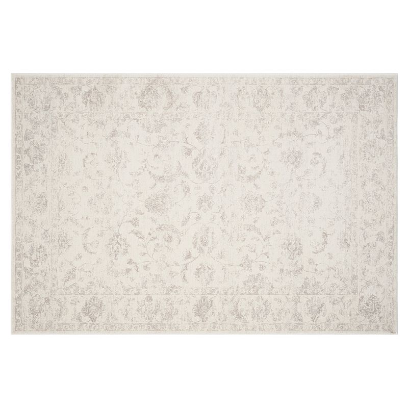 Safavieh Carnegie Sophia Framed Floral Rug, White, 5X7.5 Ft