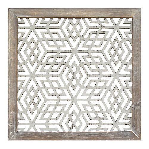 Stratton Home Decor Distressed Gray Geometric Wall Decor