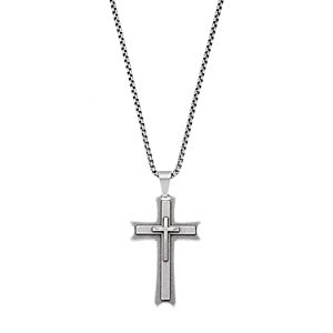 1913 Men's Stainless Steel Cross Pendant Necklace