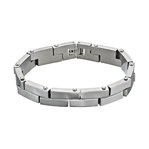 1913 Men's Stainless Steel Double Row Bracelet