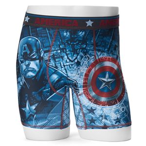 Men's Marvel Captain America Sublimated Boxer Briefs