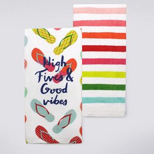 Celebrate Summer Together Good Vibes Kitchen Towel 2-pk.