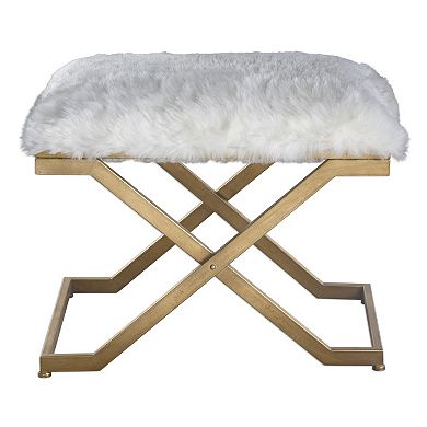Farran Faux-Fur Small Bench
