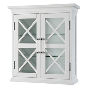 Elegant Home Fashions Wyatt Two Door Storage Cubby Wall Cabinet