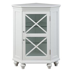 Elegant Home Fashions Wyatt Corner Floor Storage Cabinet