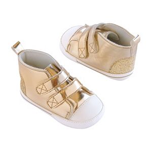 Baby Girl Carter's Glittery Hi-Top Crib Shoes