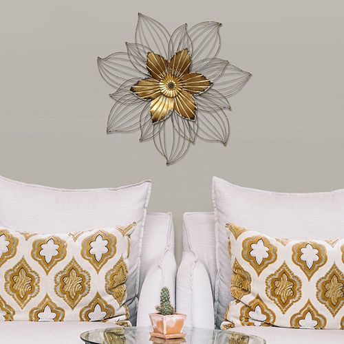 Stratton Home Decor Metal Flower Wall Decor