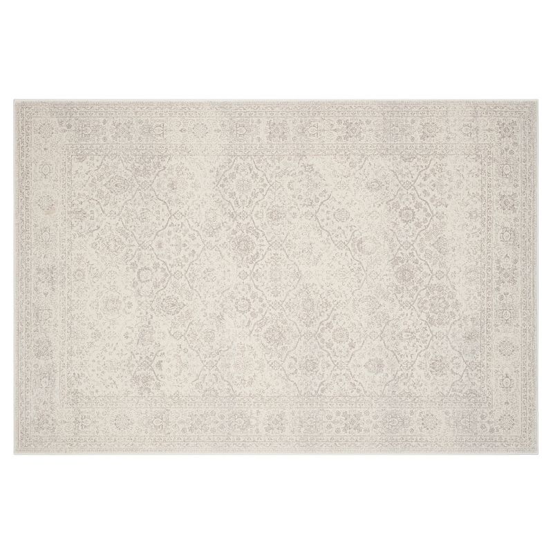 Safavieh Carnegie Mariana Framed Floral Rug, White, 5X7.5 Ft