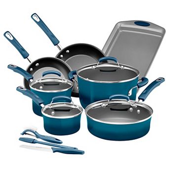 Rachael Ray Classic Brights 14 pc Hard Enamel Nonstick Cookware Set