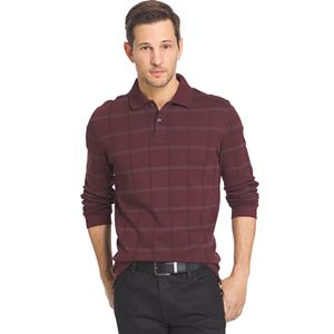 Big & Tall Van Heusen Windowpane Classic-Fit Polo
