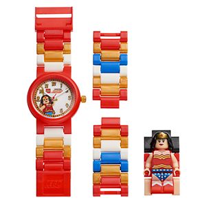LEGO Kids' DC Comics Wonder Woman Minifigure Interchangeable Watch Set