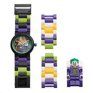 LEGO Kids' DC Comics Joker Minifigure Interchangeable Watch Set