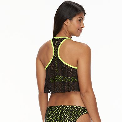 Juniors' SO® Crochet Flounce Bikini Top 