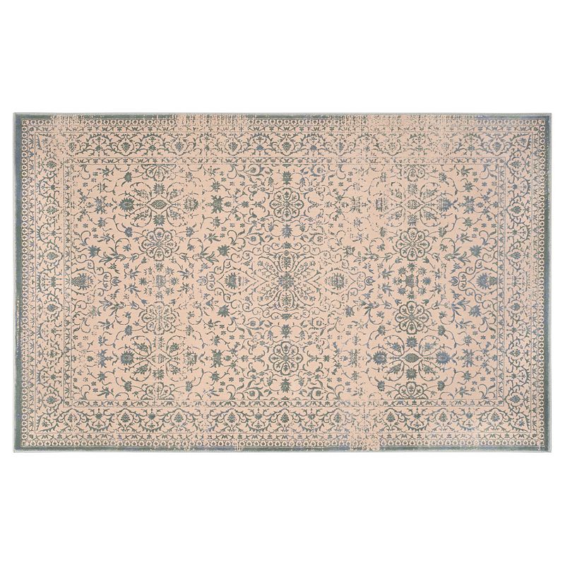 Safavieh Brilliance Ariana Framed Floral Rug, White, 6.5X9 Ft