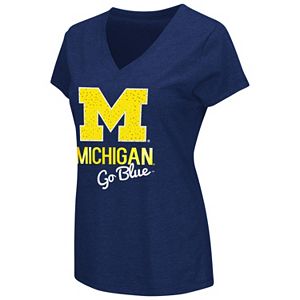 Women's Campus Heritage Michigan Wolverines V-Neck Tee