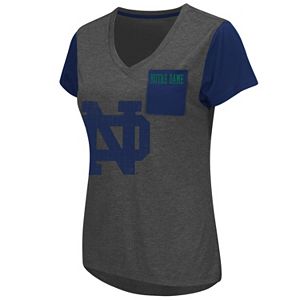 Women's Campus Heritage Notre Dame Fighting Irish Pocket V-Neck Tee