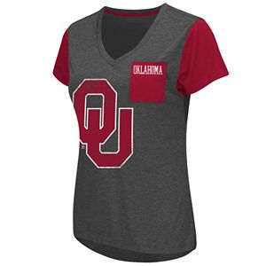 Women's Campus Heritage Oklahoma Sooners Pocket V-Neck Tee