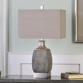 Caffaro Textured Bronze Finish Ceramic Table Lamp