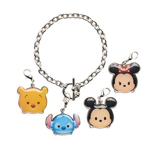 Disney's Tsum Tsum Stitch, Mickey Mouse, Minnie Mouse & Winnie the Pooh Charm Bracelet Set
