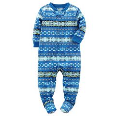 Baby Boy Carter's Winter Printed Fleece Footed Pajamas